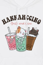 Lade das Bild in den Galerie-Viewer, Hannahccino Cat Hoodie White