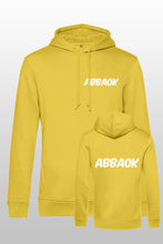Lade das Bild in den Galerie-Viewer, Abbaok Schriftzug Hoodie Gelb Duo