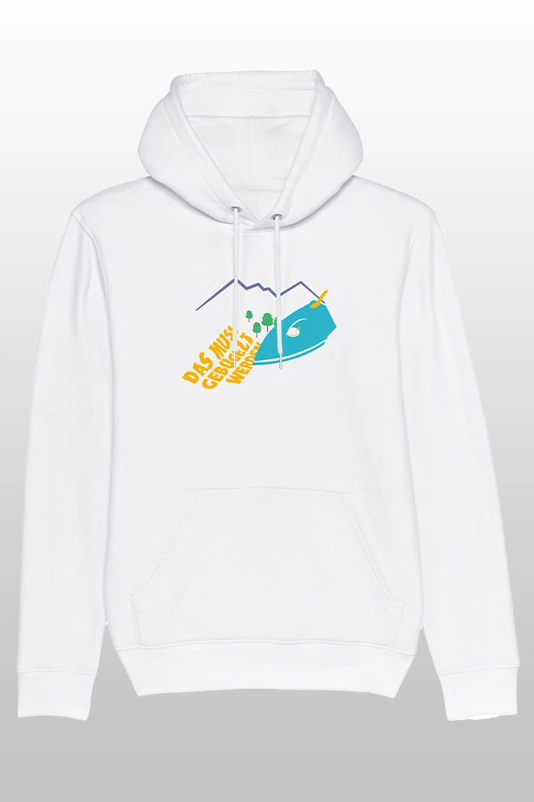 Gebügelt Hoodie white