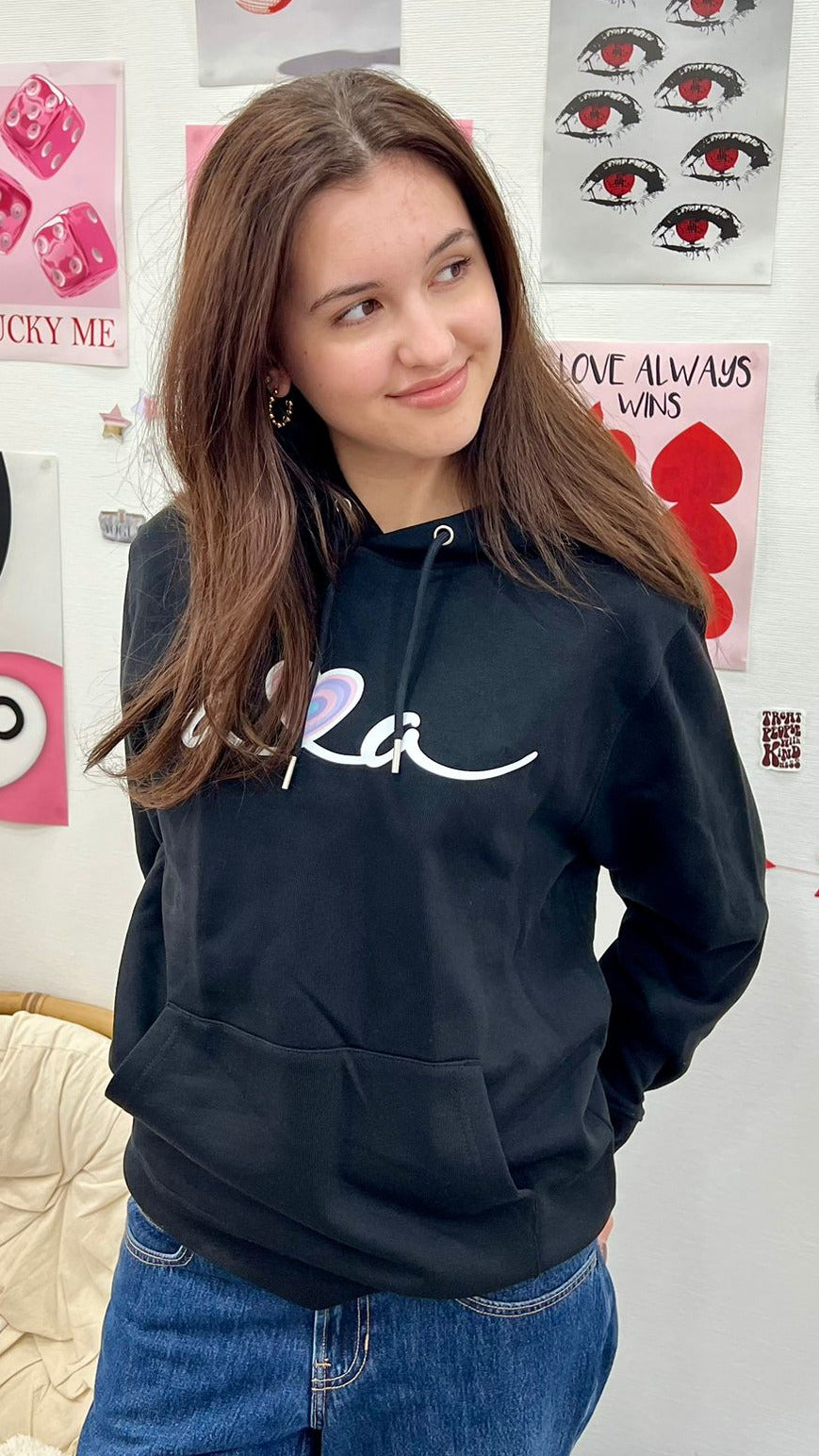AVA LOVES YOU HOODIE DARK