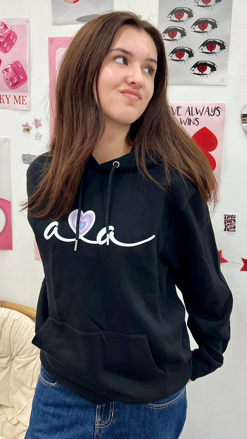 AVA LOVES YOU HOODIE DARK