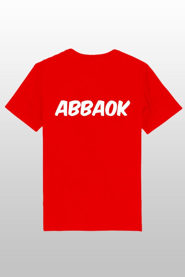 Abbaok Schriftzug T-Shirt Duo rot