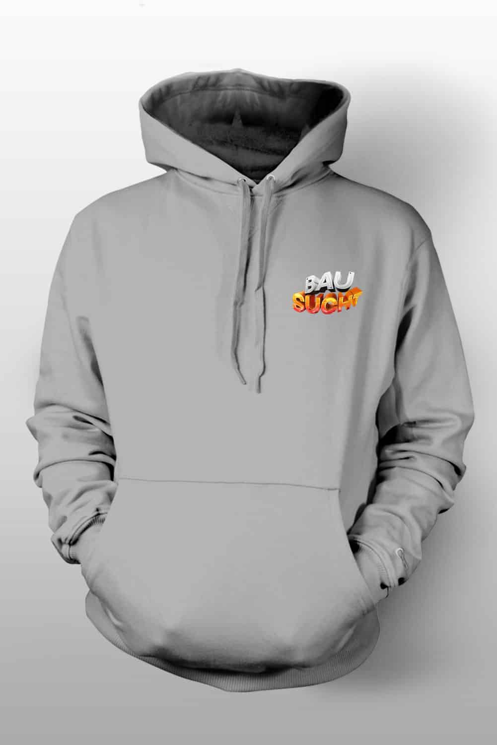 BauSucht Brustlogo Hoodie